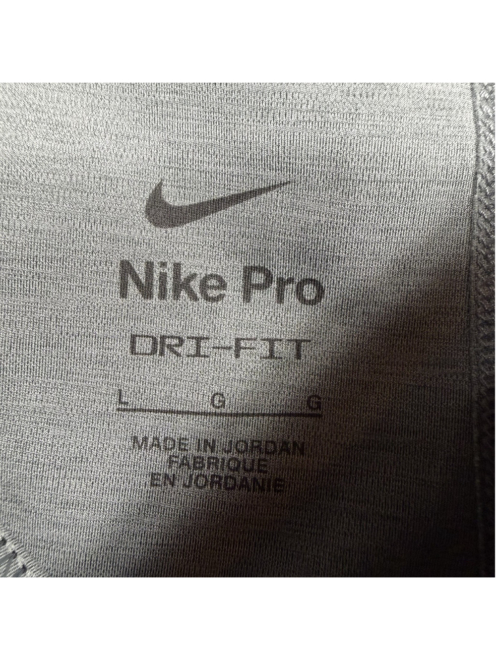 Nike Gray Pro Dri-FIT Athletic Gym Compression Shorts Women's Size Large - Picture 4 of 8
